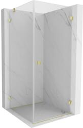 Mexen Lunar-B cabină de duș cu ușă batantă dreapta 90 x 90 cm, transparent, auriu periat - 832-090-090-55-00-P (832-090-090-55-00-P)