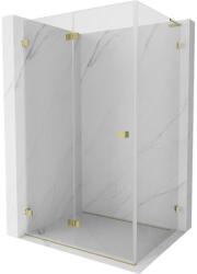 Mexen Lunar-F L cabină de duș pliabilă stânga 90 x 80 cm, transparentă, aurie - 836L-090-080-50-00-L (836L-090-080-50-00-L)