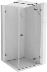 Mexen Lunar T cabină de duș basculantă dreaptă 120 x 120 cm, transparent, gri pistol periat - 834T-120-120-66-00-P (834T-120-120-66-00-P)