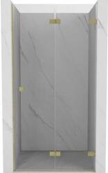Mexen Lunar-F ușă de duș pliabilă dreapta 90 cm, transparent, auriu periat - 836-090-000-55-00-P (836-090-000-55-00-P)