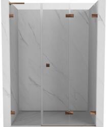 Mexen Lunar-F L ușă de duș pliabilă dreapta 135 cm, transparent, aur roz - 836SL-135-050-60-00-P (836SL-135-050-60-00-P)