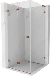 Mexen Lunar-F L cabină de duș pliabilă stânga 90 x 90 cm, transparent, aur roz - 836L-090-090-60-00-L (836L-090-090-60-00-L)