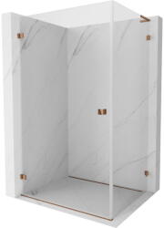Mexen Lunar-B L cabină de duș pivotantă stânga 100 x 80 cm, transparent, aur roz - 832L-100-080-60-00-L (832L-100-080-60-00-L)