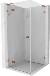 Mexen Lunar L cabină de duș pivotantă stânga 90 x 90 cm, transparent, aur roz - 834L-090-090-60-00-L (834L-090-090-60-00-L)