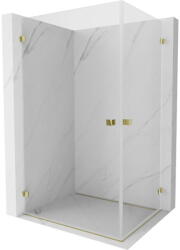 Mexen Lunar-B Duo cabină de duș oscilantă 85 x 80 cm, transparent, aurie - 832-085L-080P-50-00 (832-085L-080P-50-00)