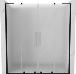 Mexen Velar L Duo uși de duș glisante 180 cm, înghețat, negre - 871-180-003-32-70 (871-180-003-32-70)