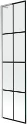 Mexen Next L Paravan Cadă 1-fâșie 50 x 150 cm, grilaj negru, crom - 895-050-000-03-77-01 (895-050-000-03-77-01)