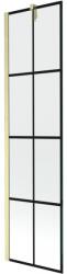 Mexen Next paravan cadă 1-canat 50 x 150 cm, grilaj negru, auriu periat - 895-050-000-00-77-55 (895-050-000-00-77-55)