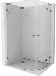 Mexen Lunar L cabina de duș semirotundă cu uși batante stânga 100 x 90 cm, transparentă, gun metal - 833L-100L-090P-95-00 (833L-100L-090P-95-00)