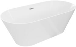 Mexen Luna Slim cadă de baie freestanding 170 x 75 cm, albă, preaplin crom - 52041707500-01 (52041707500-01)