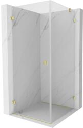 Mexen Lunar-B cabină de duș cu deschidere spre stânga 90 x 90 cm, transparentă, aurie periată - 832-090-090-55-00-L (832-090-090-55-00-L)