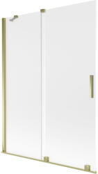 Mexen Velar paravan de cadă cu 2 uși glisante 130 x 150 cm, înghețat, auriu - 896-130-000-31-50 (896-130-000-31-50)
