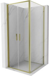 Mexen Exo cabină de duș cu balamale 80 x 80 cm, transparentă, aurie - 814-080-080-50-00 (814-080-080-50-00)