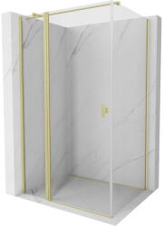 Mexen Mist T cabină de duș pivotantă 75 x 120 cm, transparentă, auriu periat - 8A4T-075-120-55-00 (8A4T-075-120-55-00)