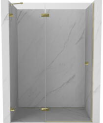 Mexen Lunar ușă de duș batantă stânga 130 cm, transparentă, aurie - 834-130-000-50-00-L (834-130-000-50-00-L)