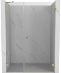 Mexen Lunar-B uși de duș batante dreapta 115 cm, transparente, aurie periată - 832S-115-050-55-00-P (832S-115-050-55-00-P)