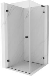 Mexen Lunar-B L cabină de duș rabatabilă stânga 80 x 80 cm, transparent, neagră - 832L-080-080-70-00-L (832L-080-080-70-00-L)
