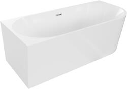 Mexen Mia cadă de baie independentă colțar stânga 140 x 75 cm, albă, preaplin crom - 52691407500L-01 (52691407500L-01)