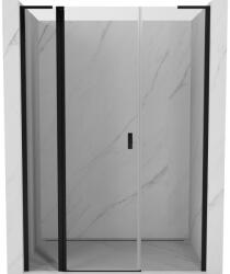 Mexen Mist L uși de duș batante 135 cm, transparent, negre - 8A4L-135-001-70-00 (8A4L-135-001-70-00)