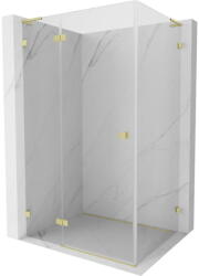 Mexen Lunar L cabină de duș cu ușă pivotantă stânga 85 x 80 cm, transparentă, auriu periat - 834L-085-080-55-00-L (834L-085-080-55-00-L)