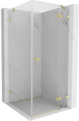 Mexen Lunar cabină de duș cu deschidere dreapta 90 x 90 cm, transparentă, auriu periat - 834-090-090-55-00-P (834-090-090-55-00-P)
