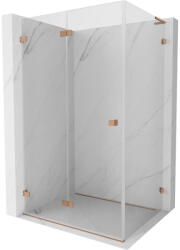 Mexen Lunar-F L cabină de duș pliabilă stânga 90 x 80 cm, transparentă, cupru periat - 836L-090-080-65-00-L (836L-090-080-65-00-L)
