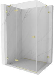 Mexen Lunar cabină duș pivotantă stânga 85 x 80 cm, transparentă, auriu periat - 834-085-080-55-00-L (834-085-080-55-00-L)