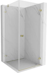 Mexen Lunar-B cabina de duș pivotantă dreapta 80 x 80 cm, transparentă, auriu - 832-080-080-50-00-P (832-080-080-50-00-P)
