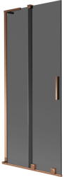 Mexen Velar L paravan pentru cadă cu 2 panouri glisante 85 x 150 cm, grafit, aur roz - 896-085-003-41-60 (896-085-003-41-60)