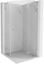Mexen Lunar L cabină de duș pentagonală cu deschidere spre dreapta 90 x 90 cm, transparent, crom - 831L-090P-090L-01-00-P (831L-090P-090L-01-00-P)