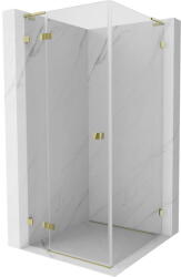 Mexen Lunar L cabină de duș pivotantă stânga 100 x 100 cm, transparentă, aurie - 834L-100-100-50-00-L (834L-100-100-50-00-L)