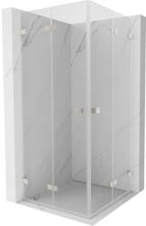 Mexen Lunar-F Duo cabină de duș pliabilă 90 x 90 cm, transparent, nichel periat - 836-090L-090P-97-00 (836-090L-090P-97-00)