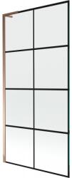 Mexen Next L paravan cadă 1-canată 90 x 150 cm, grilaj negru, aur roz - 895-090-000-03-77-60 (895-090-000-03-77-60)
