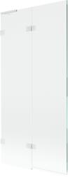 Mexen Lunar L paravan de cadă cu 2 panouri, stânga 90 x 150 cm, transparent, alb - 897L-090-100-20-00-L (897L-090-100-20-00-L)