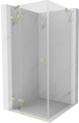 Mexen Lunar cabină de duș cu ușă batantă stânga 100 x 100 cm, transparent, auriu periat - 834-100-100-55-00-L (834-100-100-55-00-L)