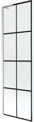 Mexen Next L paravan de baie cu 1 canat 60 x 150 cm, grilaj negru, nichel periat - 895-060-000-03-77-97 (895-060-000-03-77-97)