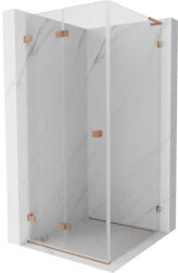 Mexen Lunar-F L cabină de duș pliabilă stânga 100 x 100 cm, transparent, cupru periat - 836L-100-100-65-00-L (836L-100-100-65-00-L)