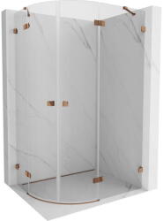 Mexen Lunar cabina de duș semicirculară cu deschidere dreapta 90 x 80 cm, transparentă, aur roz - 833-090P-080L-60-00 (833-090P-080L-60-00)