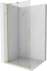 Mexen Velar L perete de duș glisant Walk-in 100 x 200 cm, transparent 8 mm, auriu periat - 871-100-003-03-55 (871-100-003-03-55)