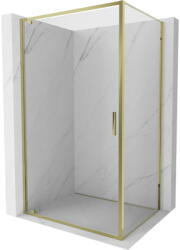 Mexen Exo cabină de duș rabatabilă 70 x 85 cm, transparent, auriu - 8181-070-085-50-00 (8181-070-085-50-00)