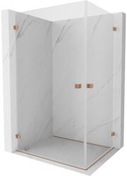Mexen Lunar-B Duo cabină de duș balansoară 90 x 75 cm, transparentă, cupru periat - 832-090L-075P-65-00 (832-090L-075P-65-00)