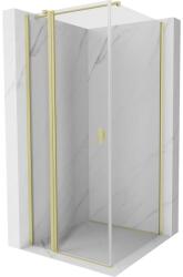 Mexen Mist T cabină de duș cu ușă batantă 70 x 70 cm, transparentă, auriu periat - 8A4T-070-070-55-00 (8A4T-070-070-55-00)