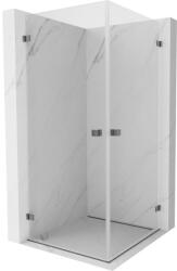 Mexen Lunar-B Duo cabină de duș batantă 90 x 90 cm, transparent, metal gun - 832-090L-090P-95-00 (832-090L-090P-95-00)