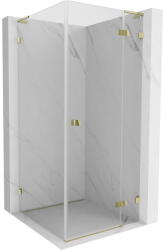 Mexen Lunar L cabină de duș batantă dreapta 90 x 90 cm, transparent, aurie - 834L-090-090-50-00-P (834L-090-090-50-00-P)