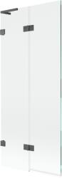 Mexen Lunar L paravan de baie cu 2 canaturi stânga 80 x 150 cm, transparent, gri armă periat - 897L-080-100-66-00-L (897L-080-100-66-00-L)