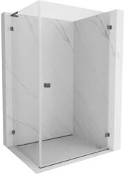 Mexen Lunar-B L cabină de duș cu ușă batantă dreapta 90 x 80 cm, transparent, gri metalic periat - 832L-090-080-66-00-P (832L-090-080-66-00-P)