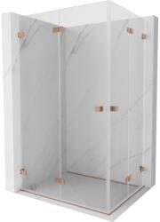 Mexen Lunar-F Duo cabină de duș pliabilă 100 x 80 cm, transparentă, cupru periat - 836-100L-080P-65-00 (836-100L-080P-65-00)