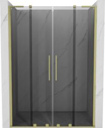 Mexen Velar L Duo uși de duș glisante 140 cm, grafit, auriu periat - 871-140-003-42-55 (871-140-003-42-55)