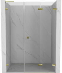 Mexen Lunar-F L uși duș pliabile dreapta 120 cm, transparent, auriu - 836SL-120-050-50-00-P (836SL-120-050-50-00-P)