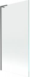Mexen Next L paravan de cadă 1-pliant 90 x 150 cm, transparent, gri închis periat - 895-090-000-03-00-66 (895-090-000-03-00-66)